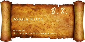 Bobula Kitti névjegykártya
