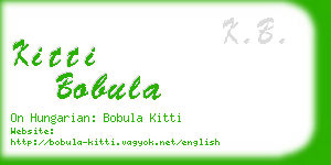 kitti bobula business card